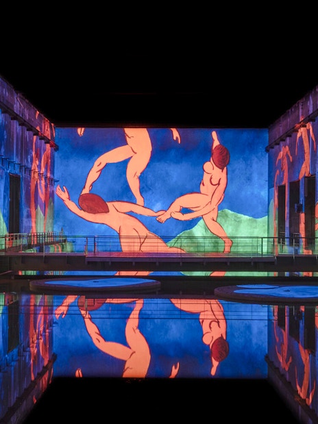 Matisse artwork projected at Bassins des Lumières exhibition.