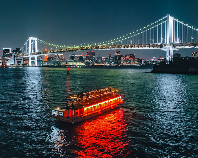 Traditional Yakatabune Hot Pot Cruise with Shamisen Show & Tokyo Tower Entry