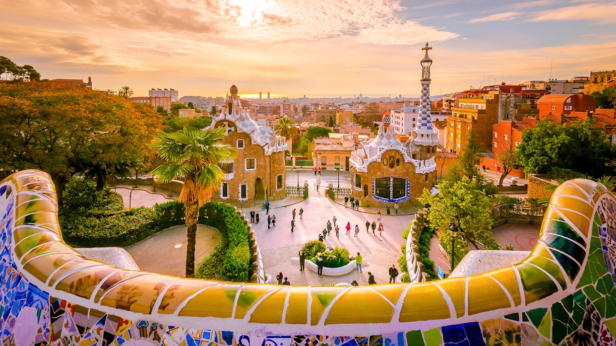 Inside Park Guell, Barcelona.