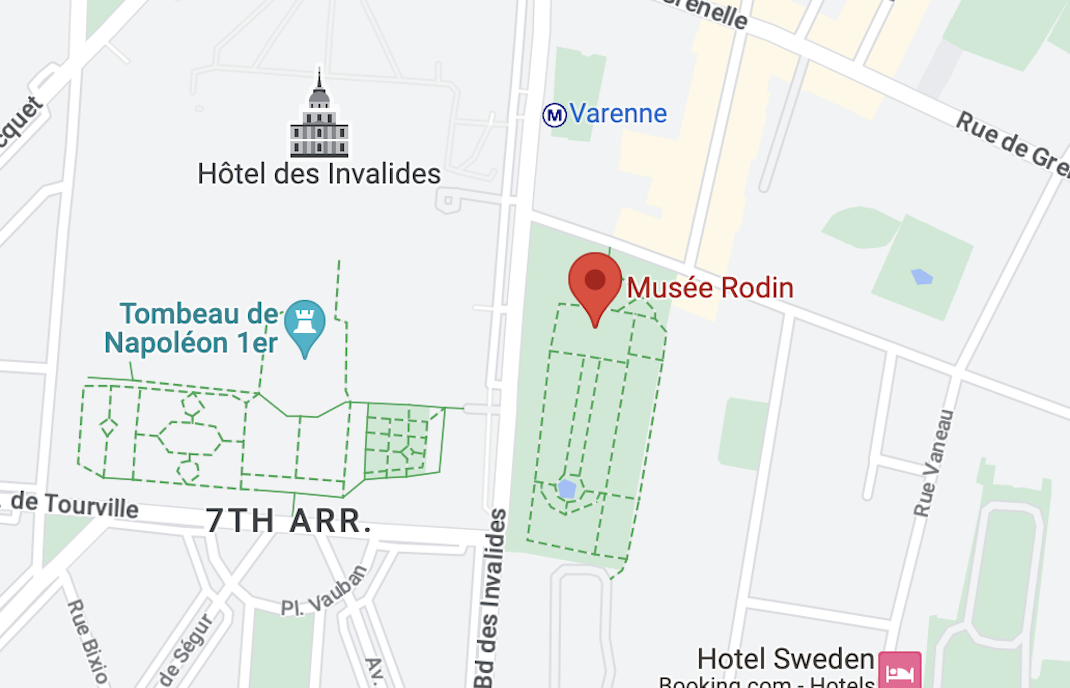 location of Musée Rodin Paris