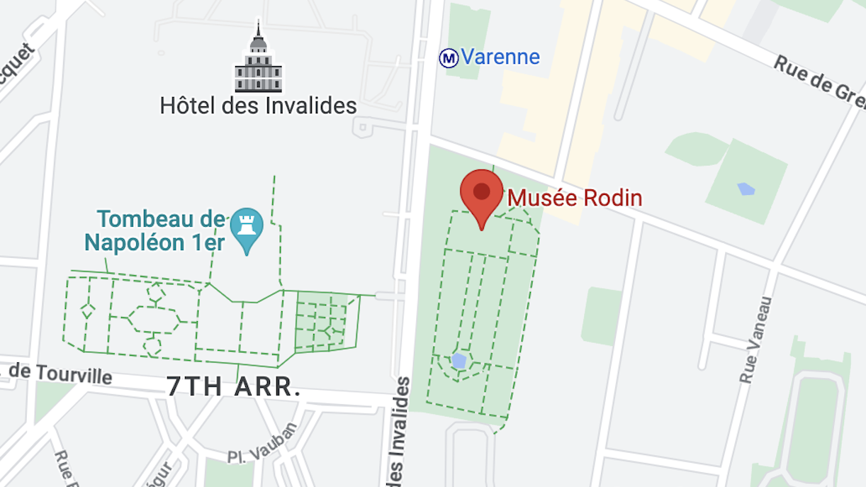 location of Musée Rodin Paris