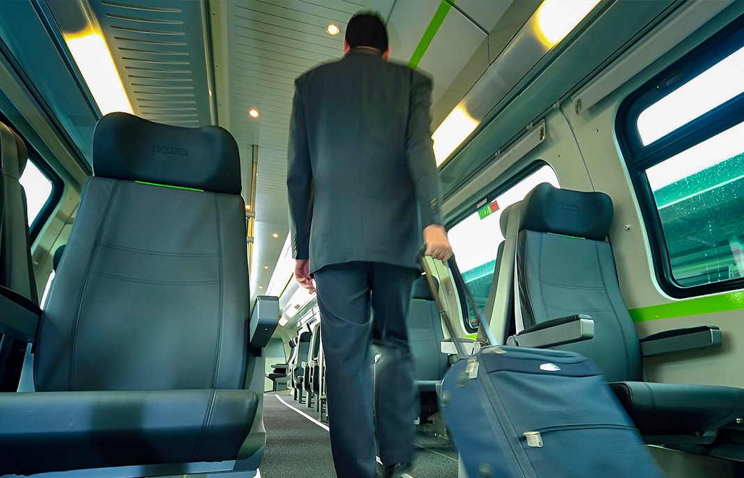 man inside the train