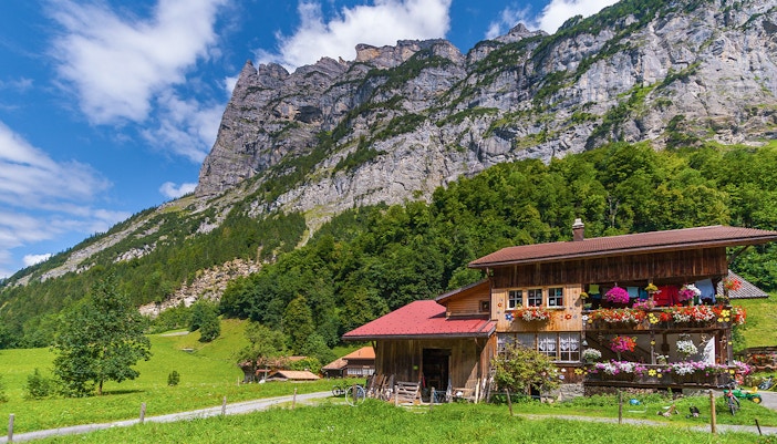 Alpine village Stechelberg - Switzerland