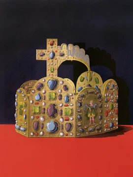 Imperial crown with jewels at the Imperial Carriage Museum, Vienna.