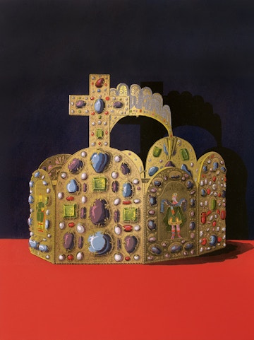 Imperial crown with jewels at the Imperial Carriage Museum, Vienna.