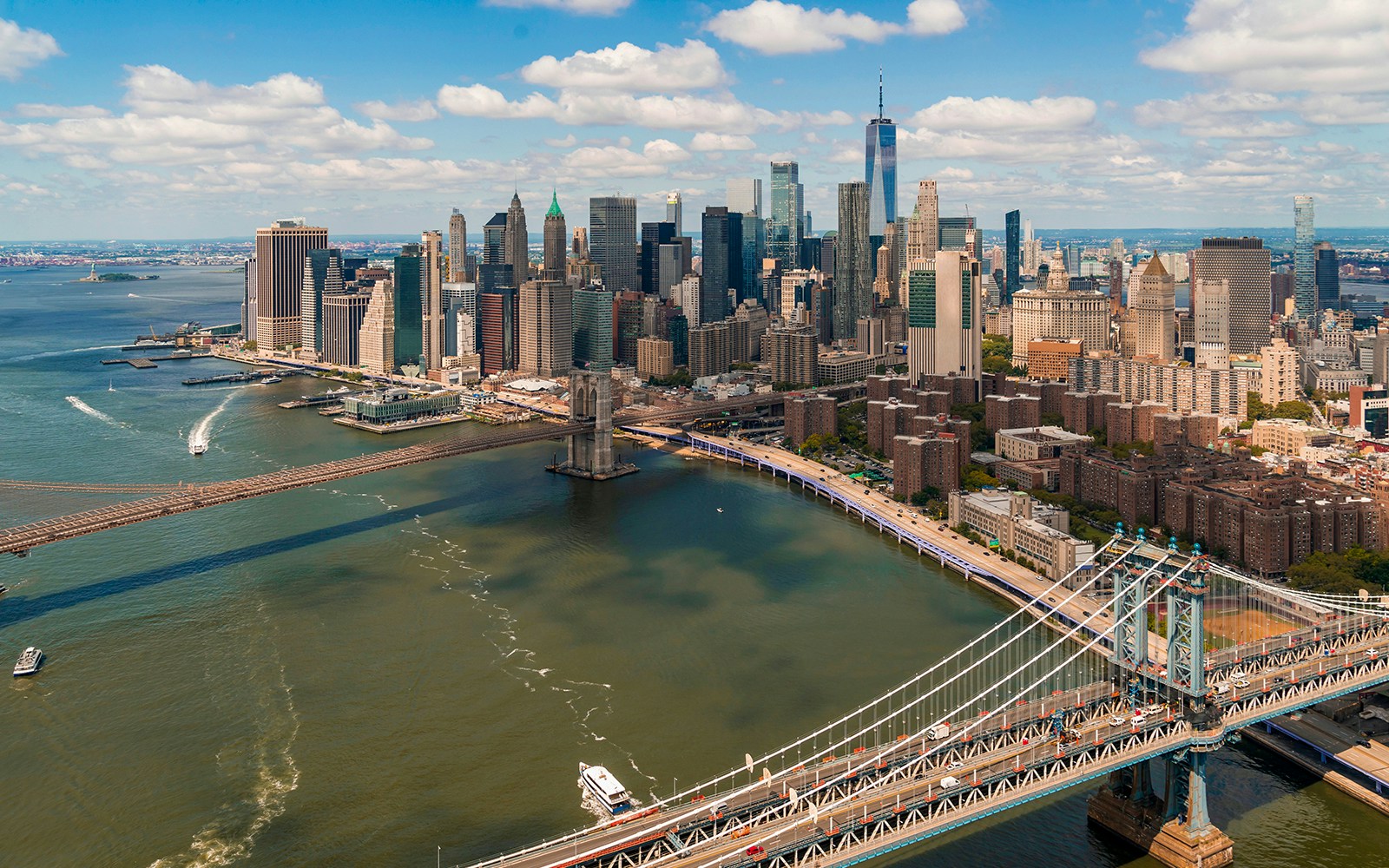 Vista de Nueva York en helicóptero