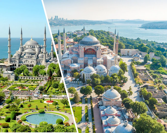 Combo: Hagia Sophia Ticket + Blue Mosque Audio Guide with Optional Guided Tours of Both Venues