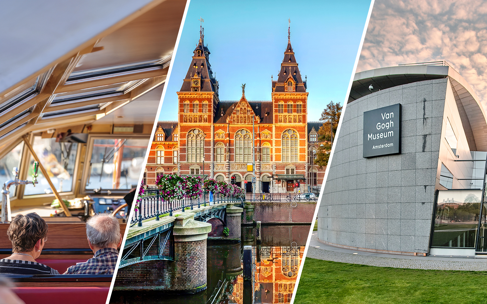 Guided Tour of Rijksmuseum & Van Gogh Museum with Canal Boat Cruise