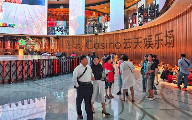 Visitors inside Sky Casino at Resorts World Genting, part of the Kuala Lumpur day trip.