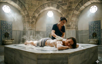 side turkish bath with sauna scrub foam and oil massage-2