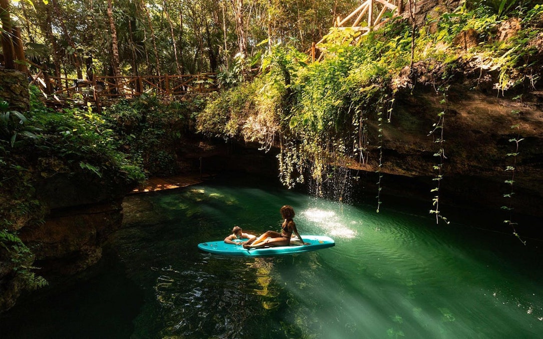 geführte tour zum schnorcheln an drei versteckten cenoten und zum riff von puerto morelos-1