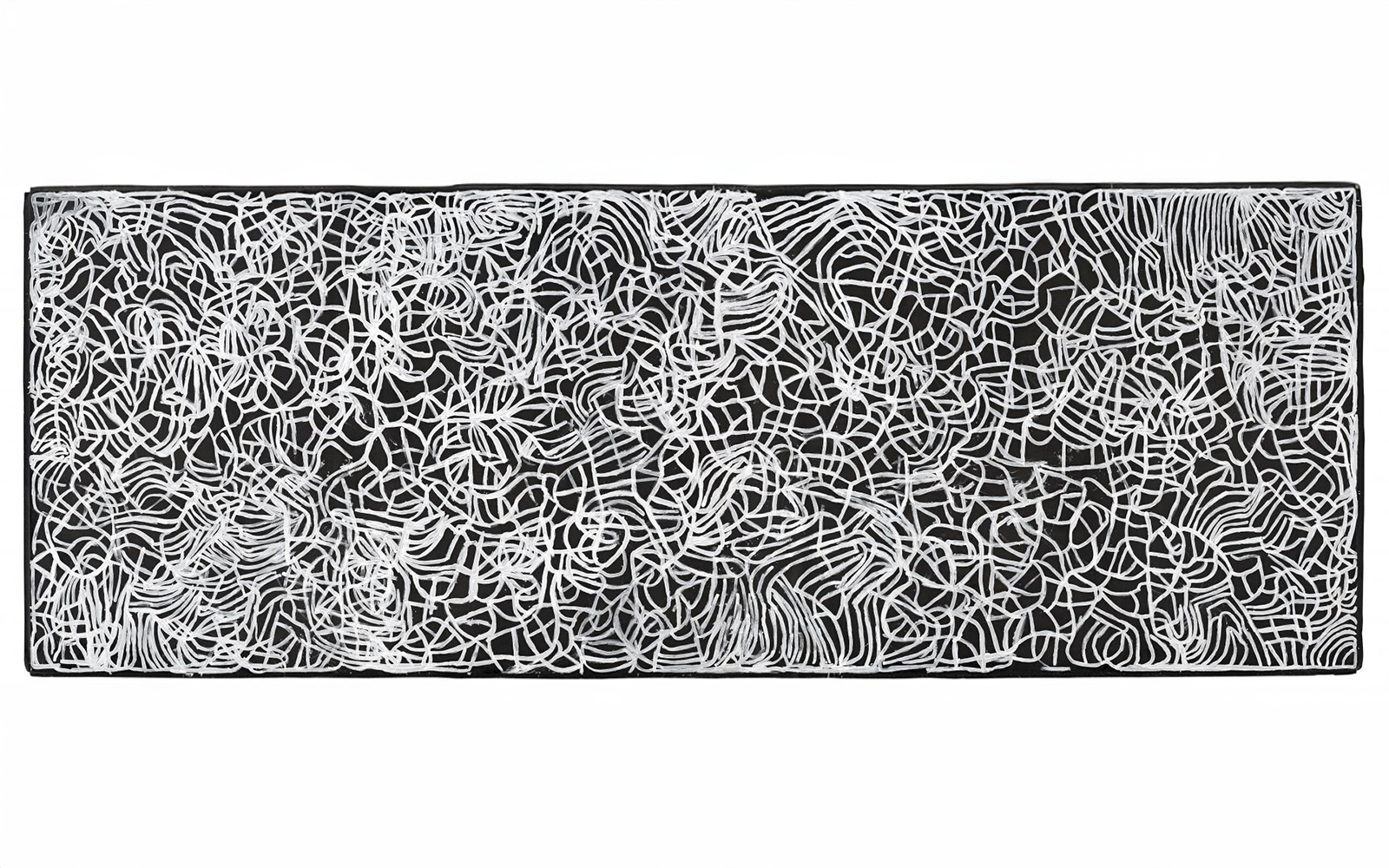 Abstract painting "Big Yam Dreaming" by Kwementyay Kngwarreye at National Gallery of Victoria.