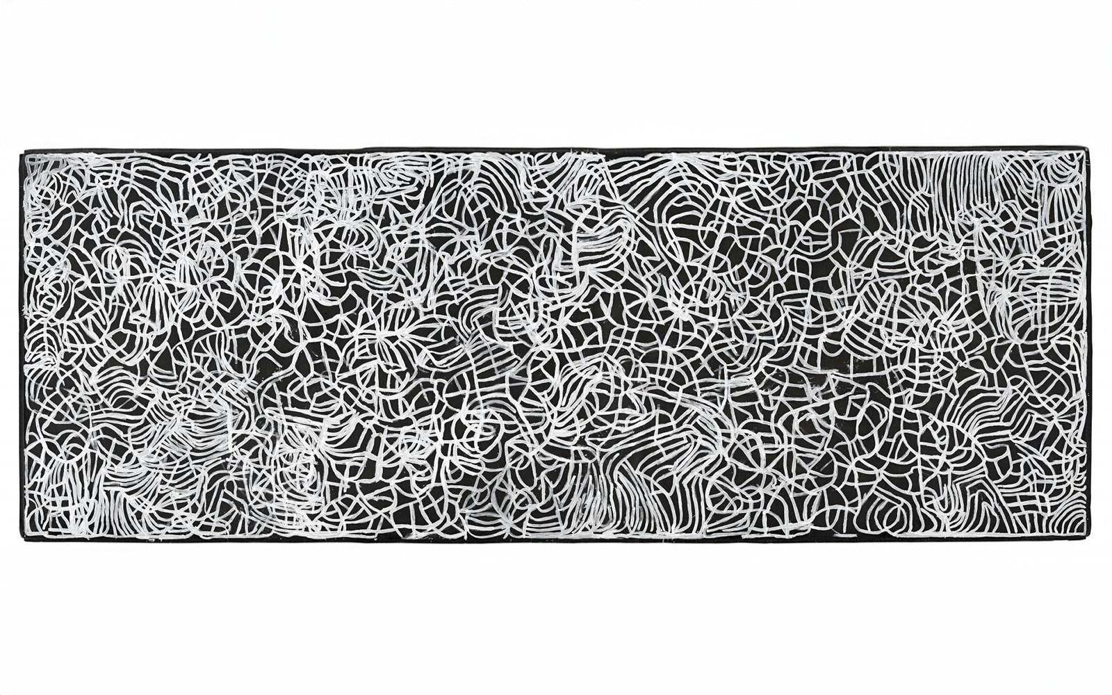 Abstract painting "Big Yam Dreaming" by Kwementyay Kngwarreye at National Gallery of Victoria.