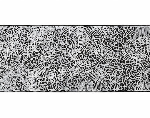 Abstract painting "Big Yam Dreaming" by Kwementyay Kngwarreye at National Gallery of Victoria.