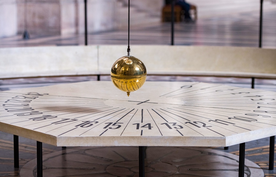 Foucault’s Pendulum with detailed architectural features.