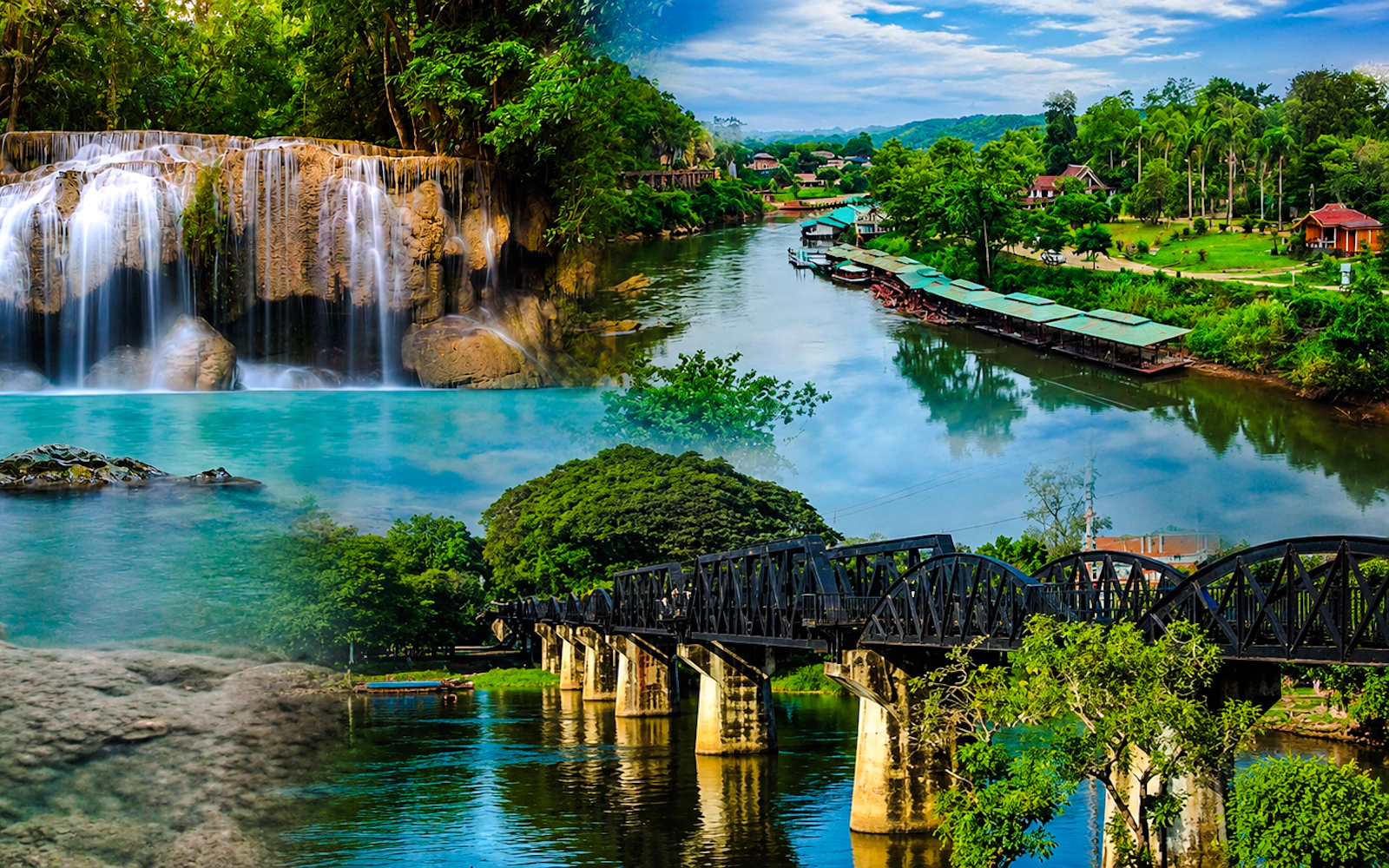 Private Erawan Waterfall & River Kwai Heritage Day Tour with Guide