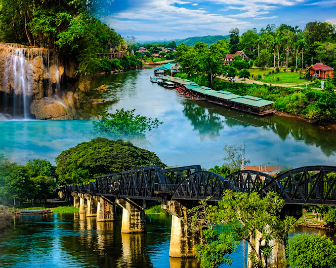 From Bangkok: Private Erawan Waterfall & Bridge over the River Kwai Day Tour (Product 52800)