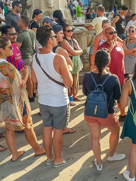 Tour group gathered in Dubrovnik for King's Landing Walking Tour.