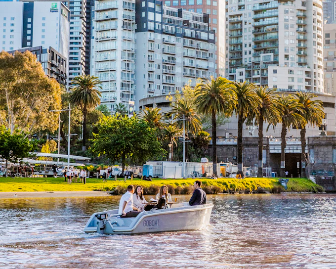 GoBoat: BYO Self-Drive Picnic Cruise on Yarra River (Up to 8 Guests)