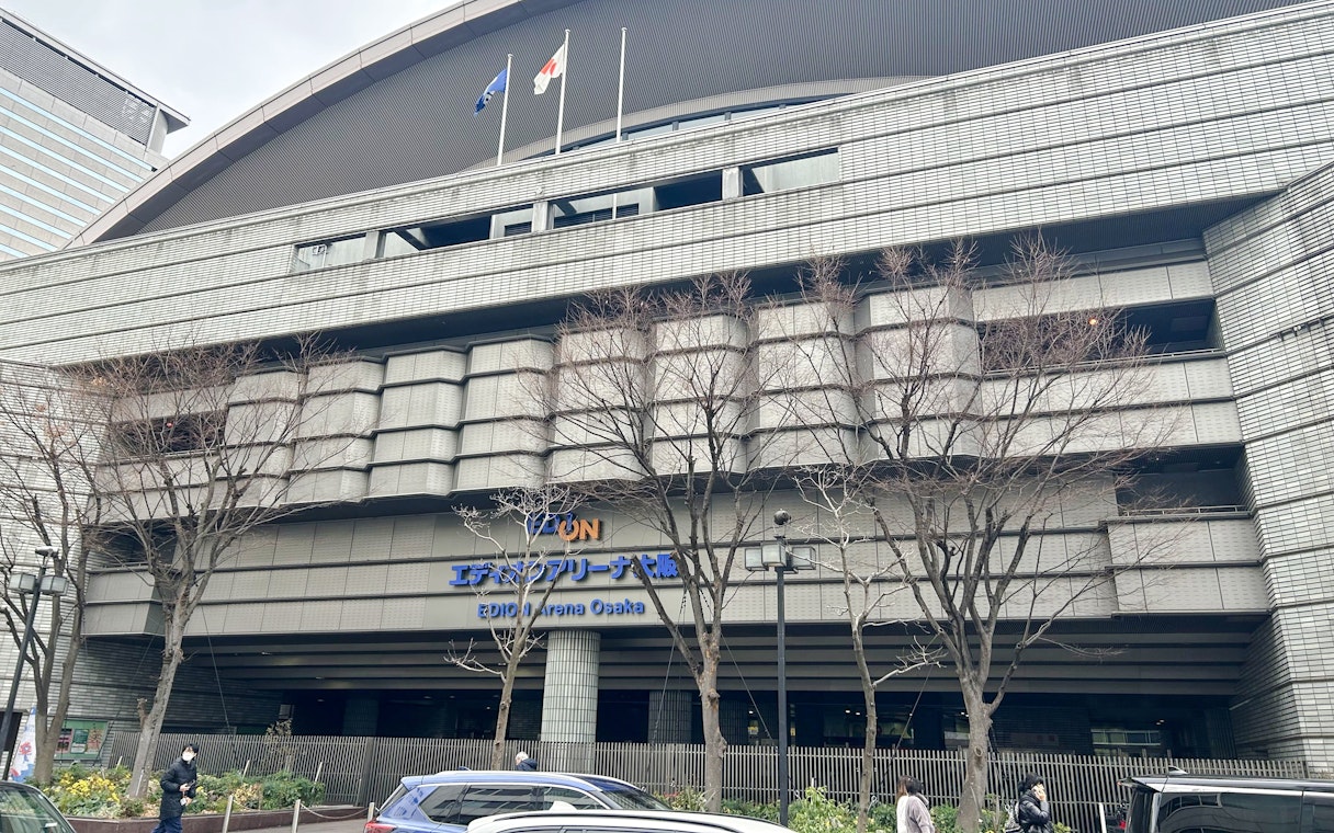 Edion Arena Osaka exterior, venue for sumo wrestling events.