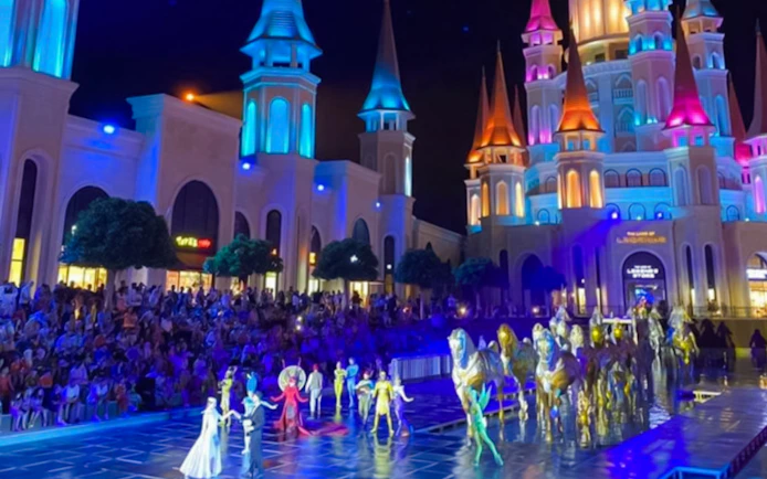 From Alanya: The Land of Legends Night Show with Round-Trip Hotel Transfers