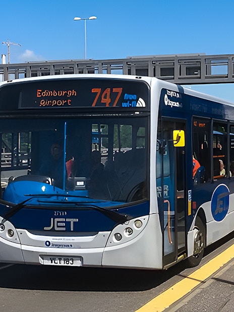 Bus 747 to Edinburgh Airport at Halbeath Park & Ride.