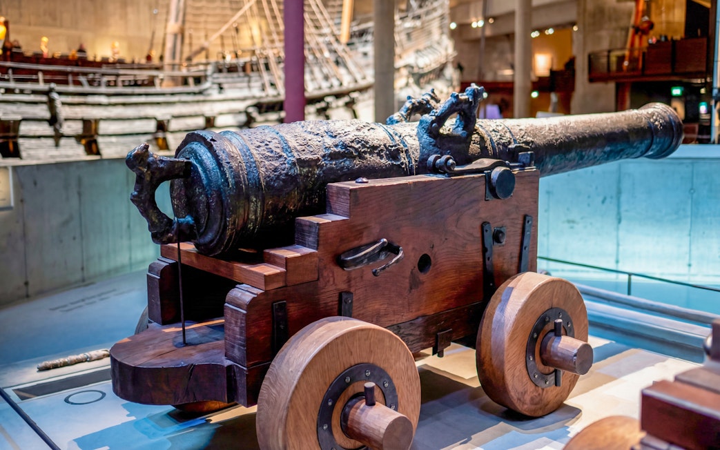 Canon display at Vasa Museum, Stockholm, Sweden.