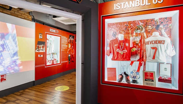 Jerseys on display at the FC stadium museum