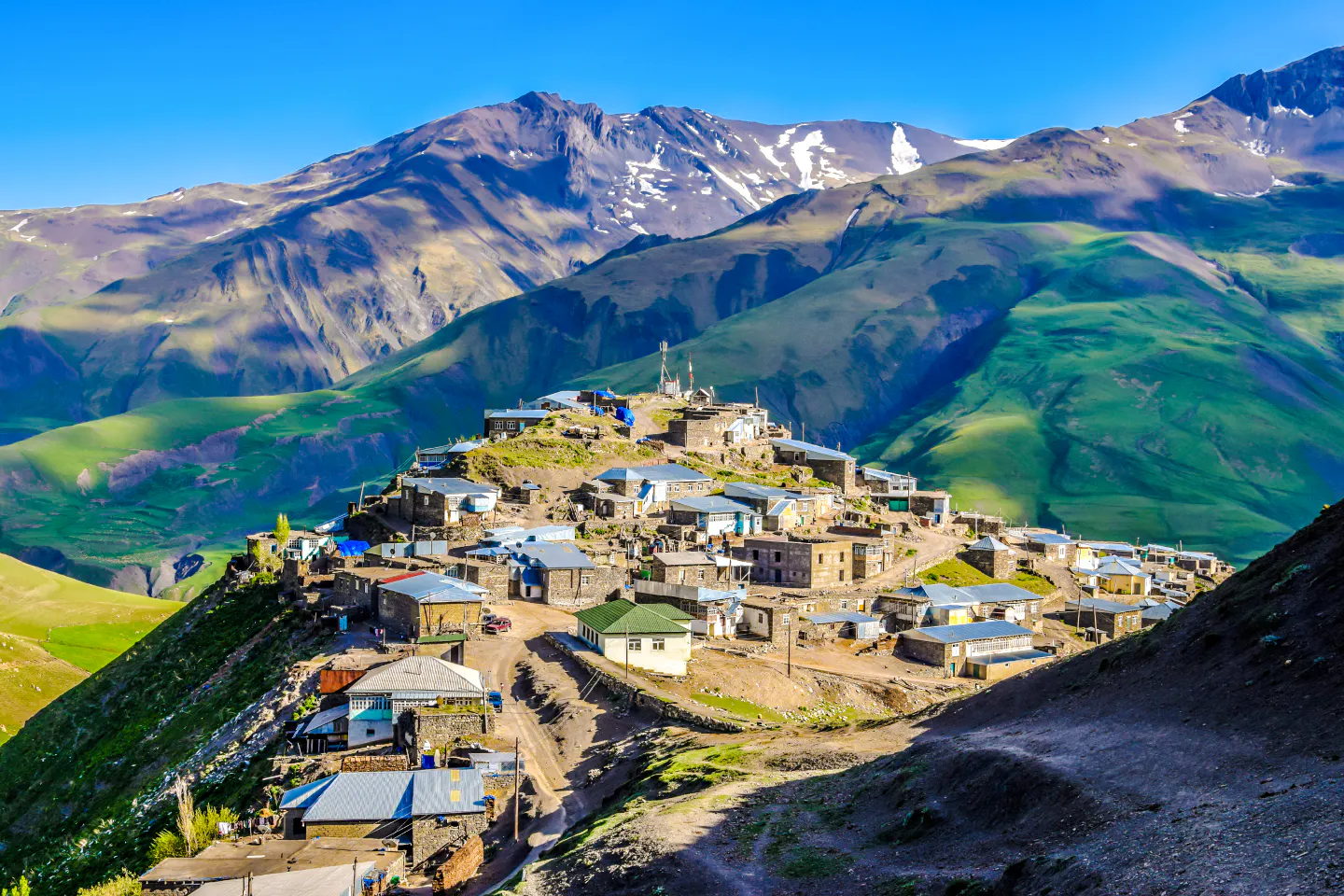 from baku: guba khinalig village and candy cane mountain day trip with lunch-1