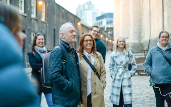 Group of tourists on a VIP Tower of London after-hours tour.