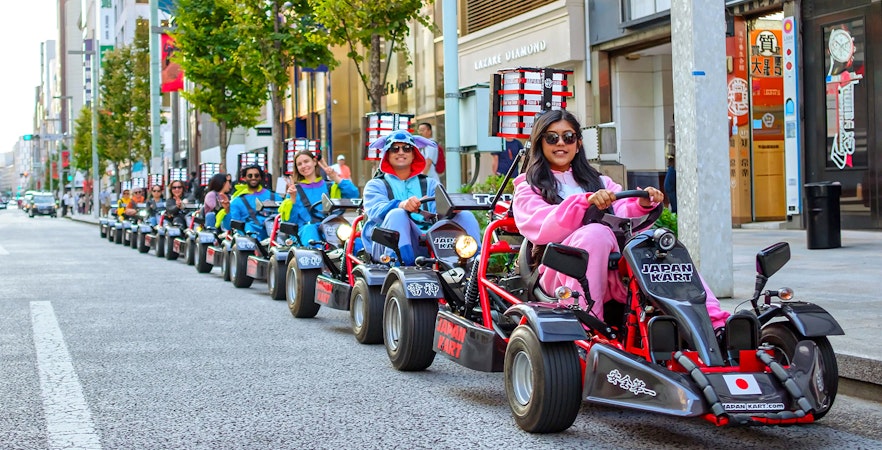 People on a Go Karting Tour in Tokyo