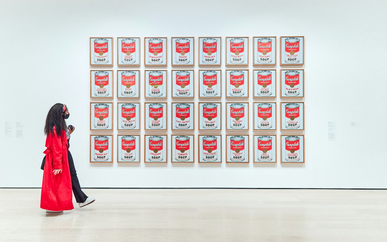 Andy Warhol's 'Campbell's Soup Cans' artwork displayed at MoMA, New York City.