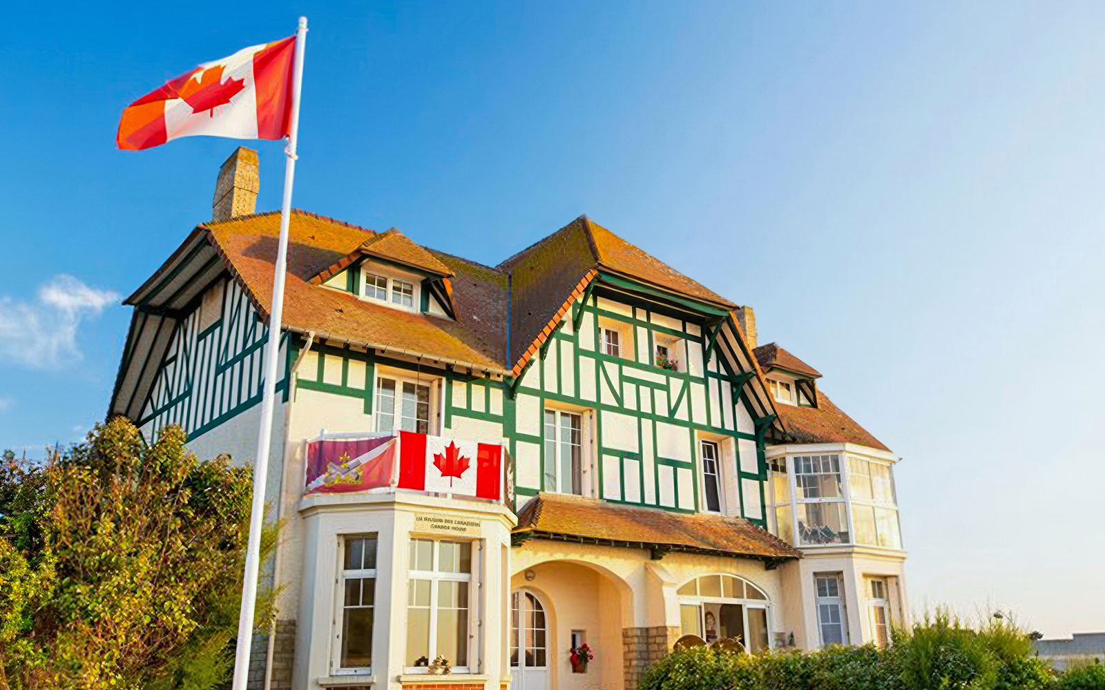 Famous “Canada House” on Juno Beach, first house liberated in Normandy