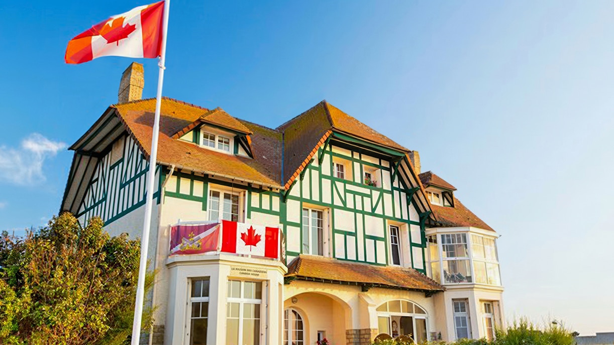 Famous “Canada House” on Juno Beach, first house liberated in Normandy