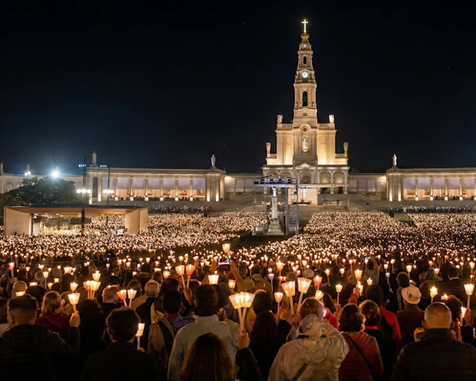 From Lisbon: Fatima Night Pilgrimage Tour with Candlelight Procession