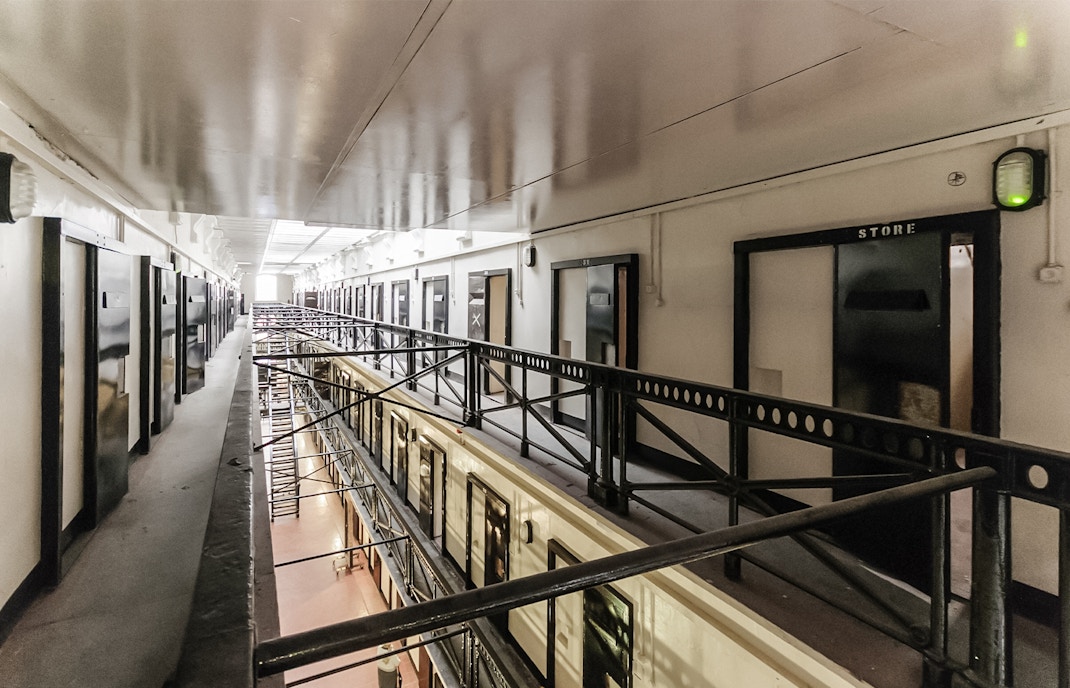 Crumlin Road Gaol exterior with historical architecture in Belfast.