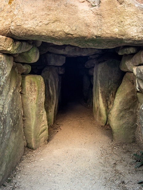 Entrance to ancient stone chamber at Avebury, part of Stonehenge and Avebury guided tour from London.