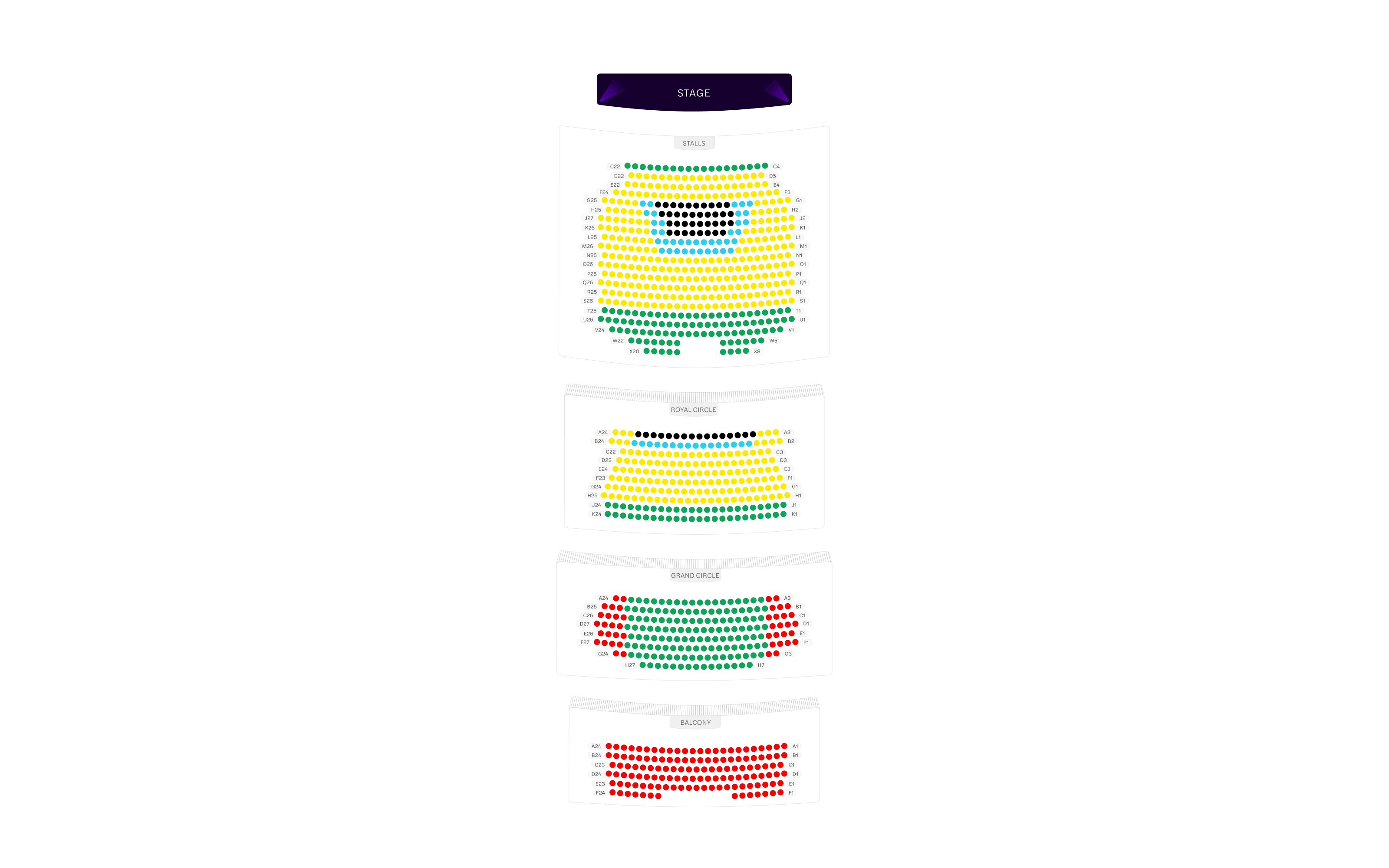 Novello Theatre Seating Plan