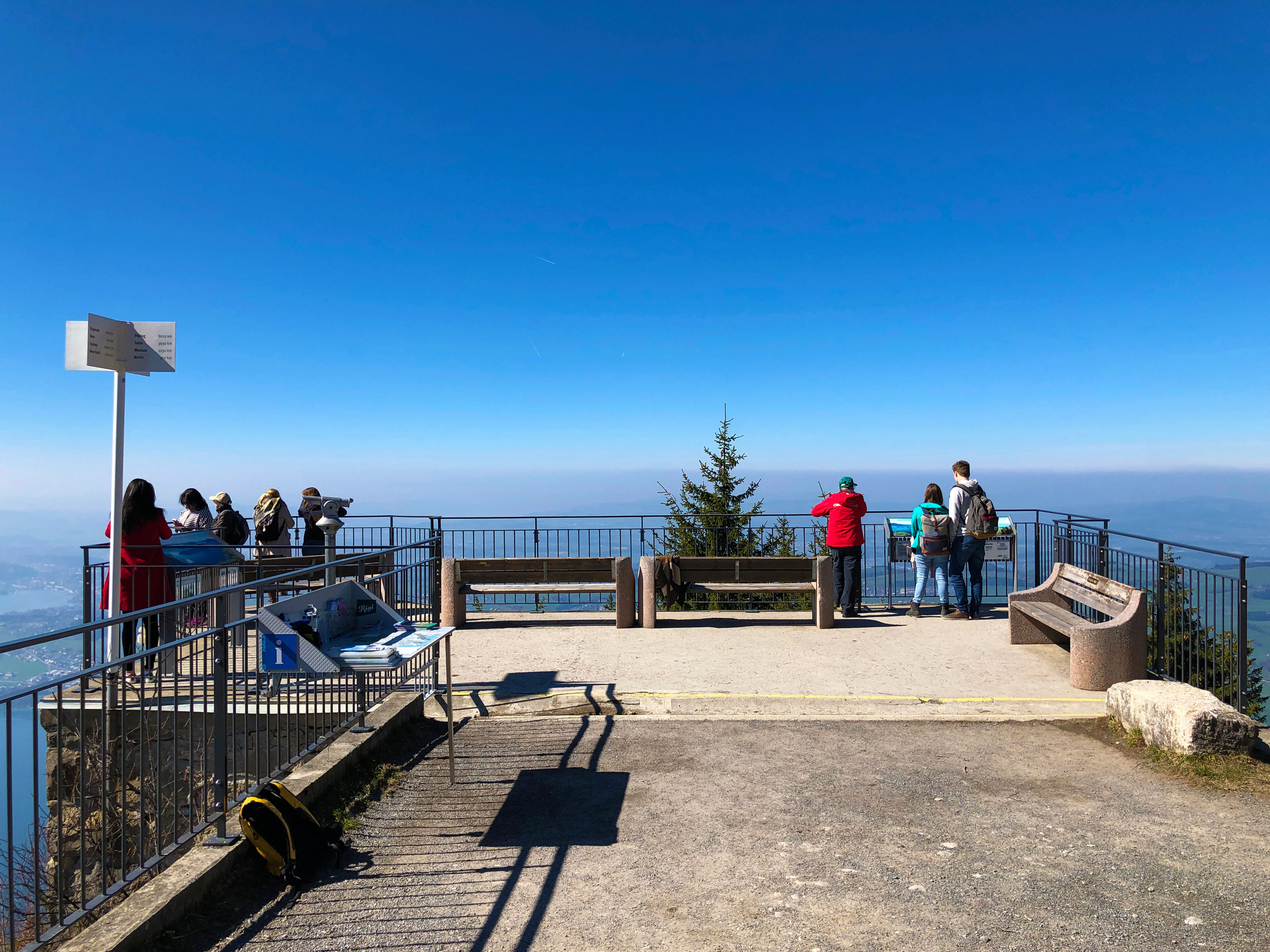 The top and viewpoint of Chänzeli on Rigi mountain