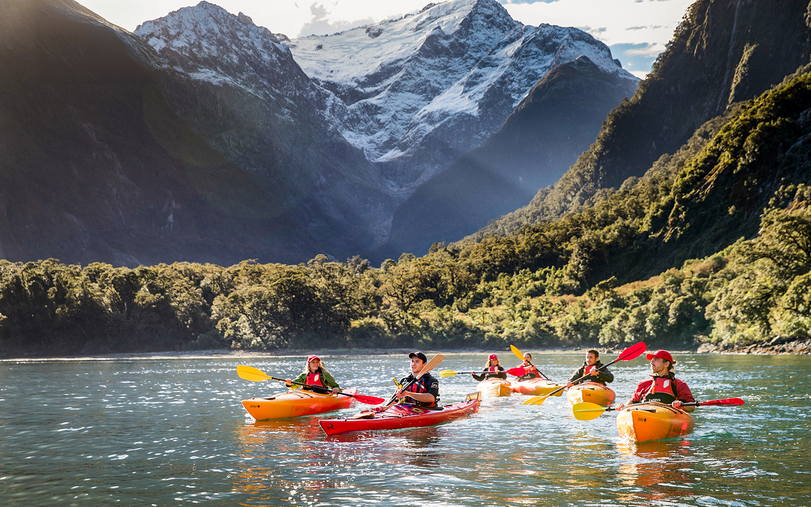 Kayaking Milford sound