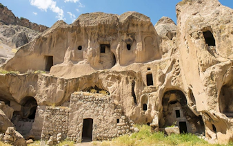 Cave dwellings at Göreme Open Air Museum, Cappadocia, Turkey.
