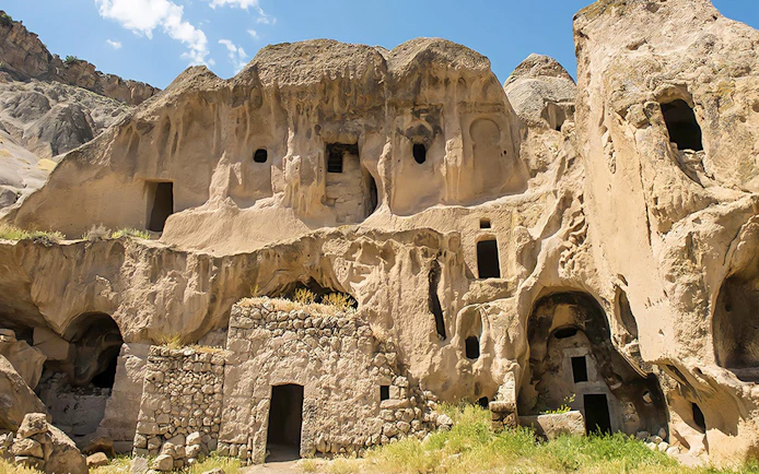 Cave dwellings at Göreme Open Air Museum, Cappadocia, Turkey.