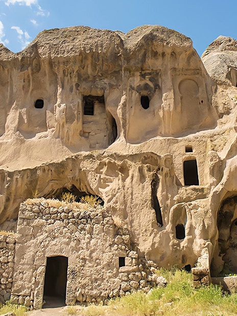 Cave dwellings at Göreme Open Air Museum, Cappadocia, Turkey.