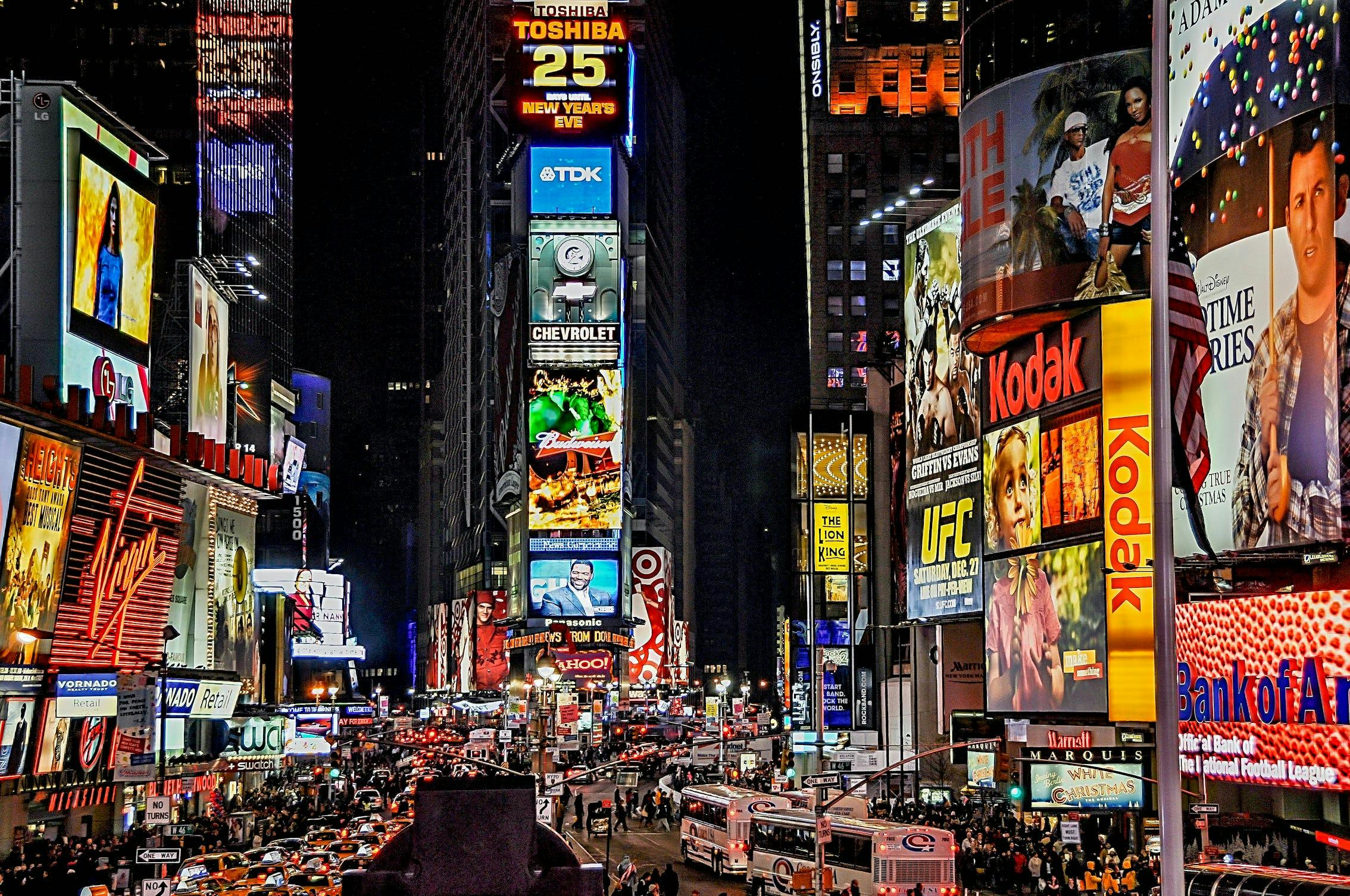 Times square during New years