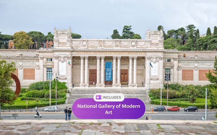 National Gallery of Modern Art entrance in Rome, included with Omnia Card and Roma Pass.