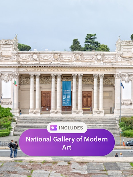 National Gallery of Modern Art entrance in Rome, included with Omnia Card and Roma Pass.