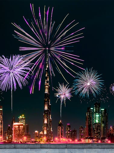 Véspera de Ano Novo em Dubai 2025