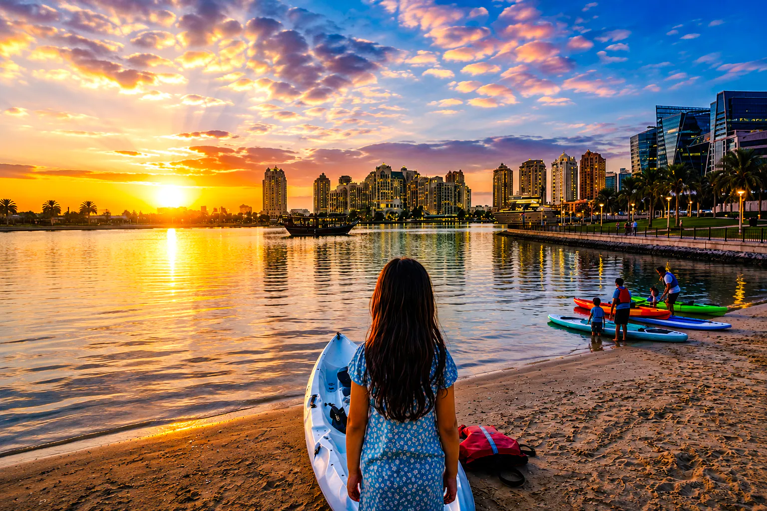 the pearl guided kayak tour in doha-2