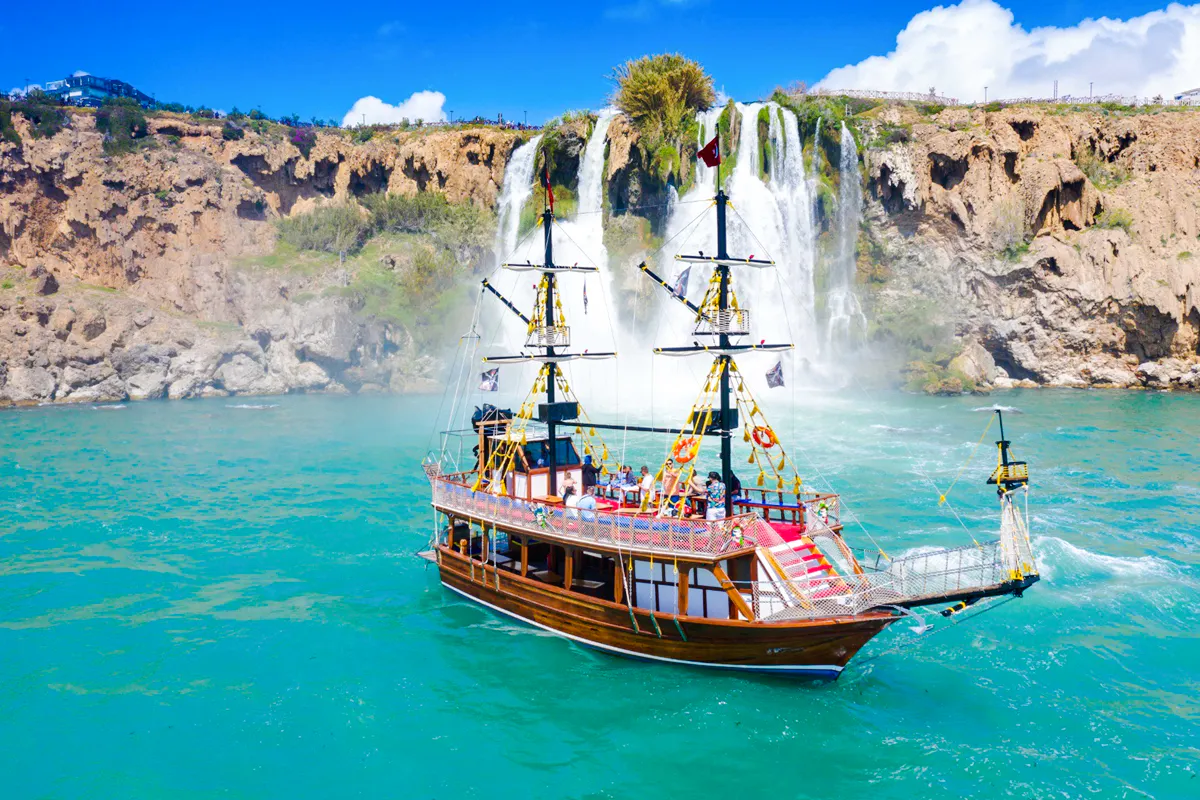 Antalya Coast Boat Cruise to Duden Waterfalls and Lara Beach with Lunch & Soft Drinks Image 7
