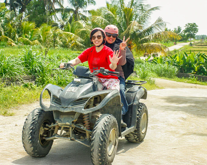 Ubud: Gorilla Face ATV Adventure with Jungle Swing & Goa Raja Waterfall